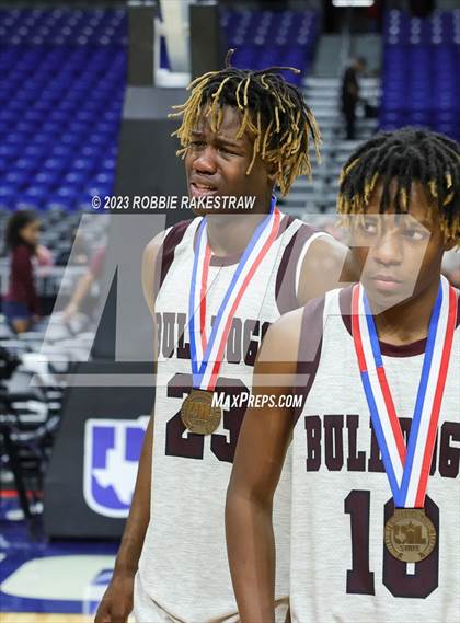 Thumbnail 1 in Flatonia vs. LaPoynor (UIL 2A Basketball State Semifinal Medal Ceremony) photogallery.