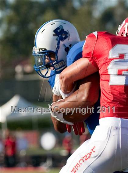 Thumbnail 2 in Bingham vs. Orange Lutheran (Mission Viejo Football Classic) photogallery.