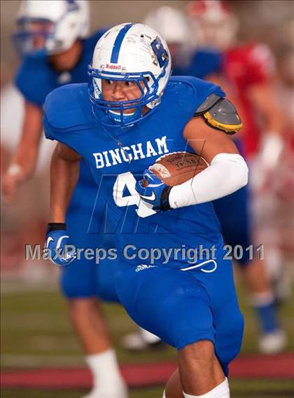 Thumbnail 1 in Bingham vs. Orange Lutheran (Mission Viejo Football Classic) photogallery.