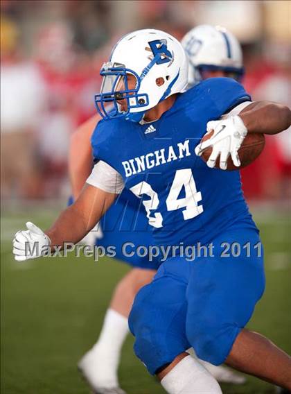 Thumbnail 1 in Bingham vs. Orange Lutheran (Mission Viejo Football Classic) photogallery.