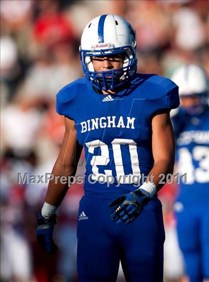 Thumbnail 3 in Bingham vs. Orange Lutheran (Mission Viejo Football Classic) photogallery.
