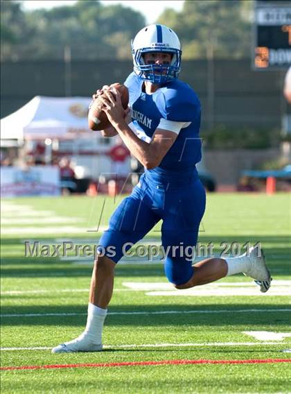 Thumbnail 1 in Bingham vs. Orange Lutheran (Mission Viejo Football Classic) photogallery.