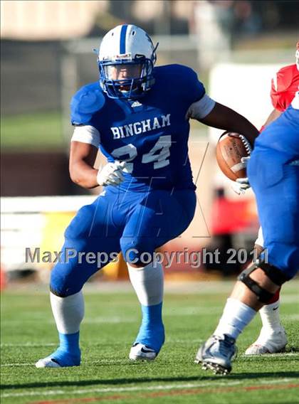 Thumbnail 1 in Bingham vs. Orange Lutheran (Mission Viejo Football Classic) photogallery.