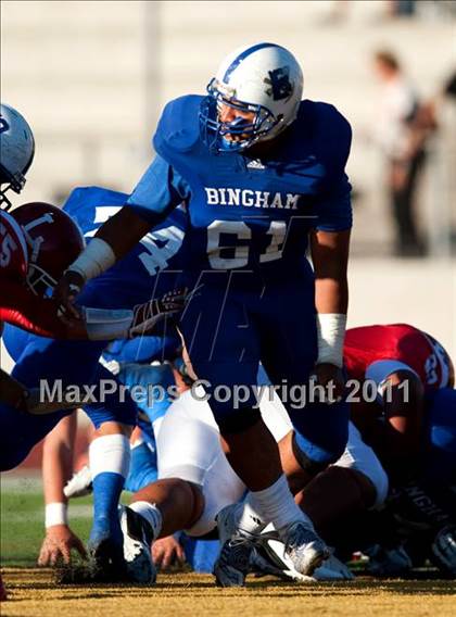 Thumbnail 2 in Bingham vs. Orange Lutheran (Mission Viejo Football Classic) photogallery.