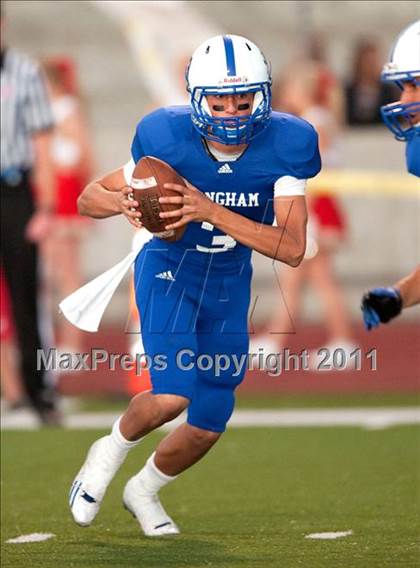 Thumbnail 1 in Bingham vs. Orange Lutheran (Mission Viejo Football Classic) photogallery.