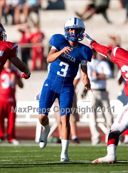 Thumbnail 2 in Bingham vs. Orange Lutheran (Mission Viejo Football Classic) photogallery.
