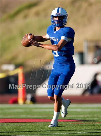 Thumbnail 3 in Bingham vs. Orange Lutheran (Mission Viejo Football Classic) photogallery.