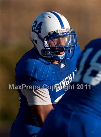 Thumbnail 2 in Bingham vs. Orange Lutheran (Mission Viejo Football Classic) photogallery.