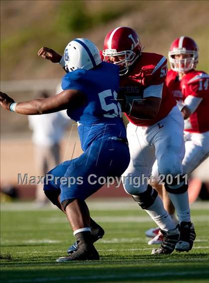 Thumbnail 2 in Bingham vs. Orange Lutheran (Mission Viejo Football Classic) photogallery.