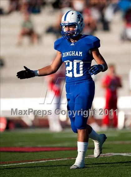 Thumbnail 3 in Bingham vs. Orange Lutheran (Mission Viejo Football Classic) photogallery.