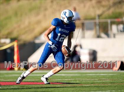 Thumbnail 2 in Bingham vs. Orange Lutheran (Mission Viejo Football Classic) photogallery.