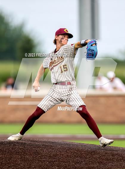 Thumbnail 2 in Collinsville vs Muenster (UIL 2A Baseball Area) photogallery.