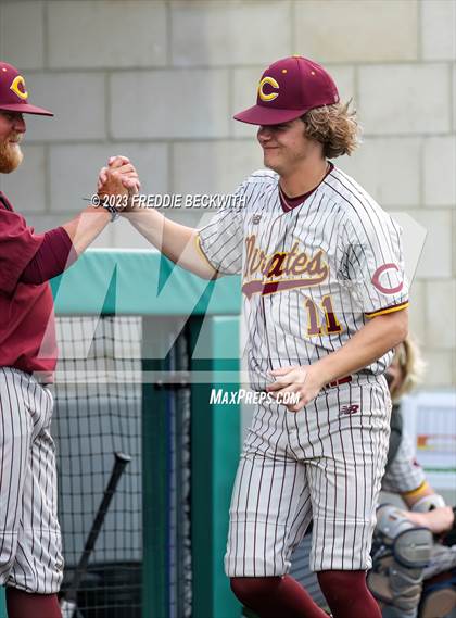 Thumbnail 1 in Collinsville vs Muenster (UIL 2A Baseball Area) photogallery.