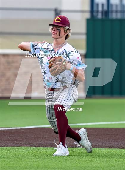 Thumbnail 2 in Collinsville vs Muenster (UIL 2A Baseball Area) photogallery.