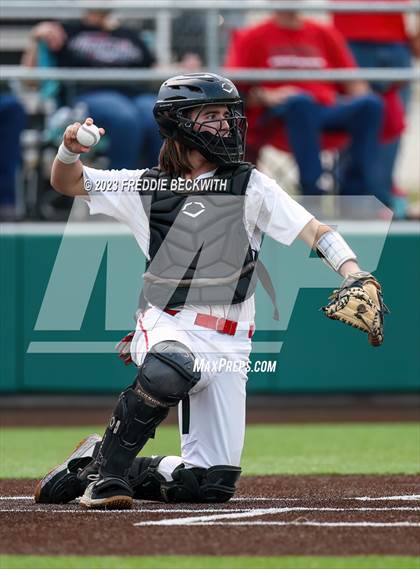 Thumbnail 3 in Collinsville vs Muenster (UIL 2A Baseball Area) photogallery.
