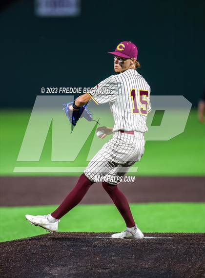 Thumbnail 3 in Collinsville vs Muenster (UIL 2A Baseball Area) photogallery.