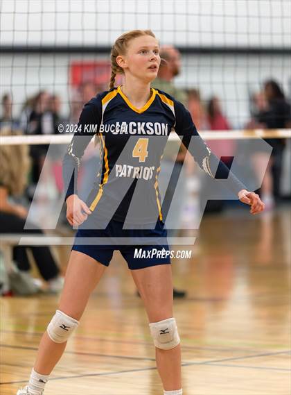 Thumbnail 3 in Indy Genesis HomeSchool vs Jackson HomeSchool (Midwest Volleyball Classic) photogallery.