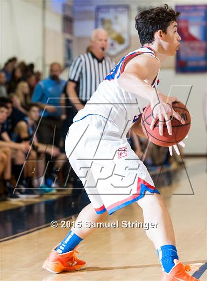 Thumbnail 1 in Immanuel vs. Saugus (Modesto Christian Holiday Hoops Classic) photogallery.