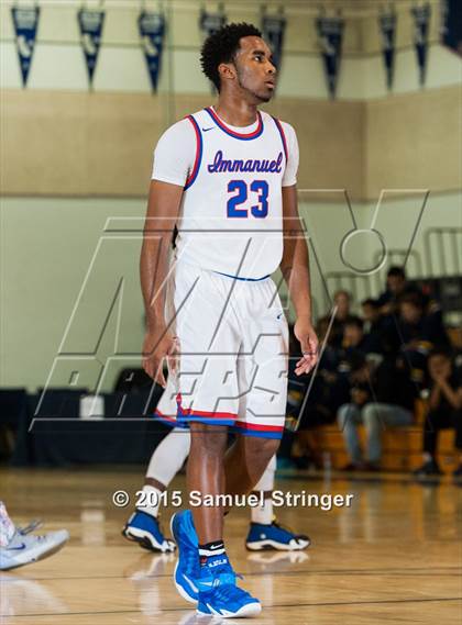 Thumbnail 1 in Immanuel vs. Saugus (Modesto Christian Holiday Hoops Classic) photogallery.