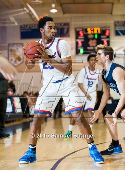 Thumbnail 1 in Immanuel vs. Saugus (Modesto Christian Holiday Hoops Classic) photogallery.