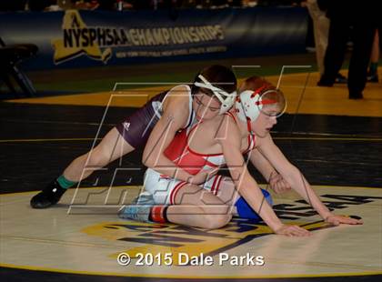 Thumbnail 3 in NYSPHSAA Wrestling Championships (Division 2 Finals) photogallery.
