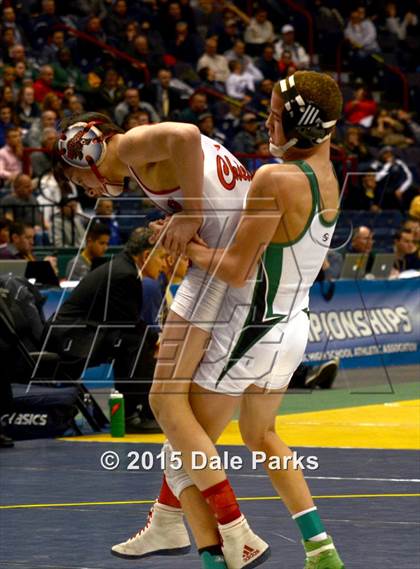 Thumbnail 1 in NYSPHSAA Wrestling Championships (Division 2 Finals) photogallery.