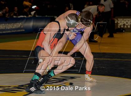Thumbnail 1 in NYSPHSAA Wrestling Championships (Division 2 Finals) photogallery.