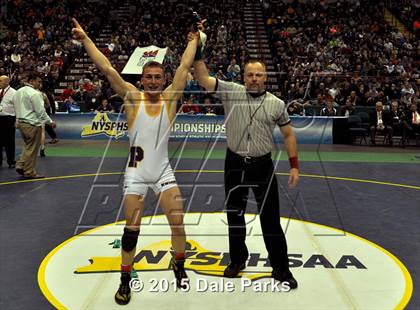 Thumbnail 2 in NYSPHSAA Wrestling Championships (Division 2 Finals) photogallery.