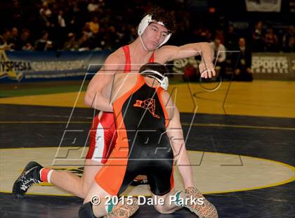 Thumbnail 1 in NYSPHSAA Wrestling Championships (Division 2 Finals) photogallery.