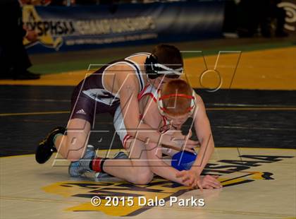 Thumbnail 1 in NYSPHSAA Wrestling Championships (Division 2 Finals) photogallery.