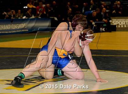 Thumbnail 1 in NYSPHSAA Wrestling Championships (Division 2 Finals) photogallery.