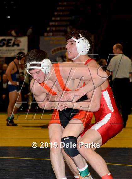 Thumbnail 1 in NYSPHSAA Wrestling Championships (Division 2 Finals) photogallery.