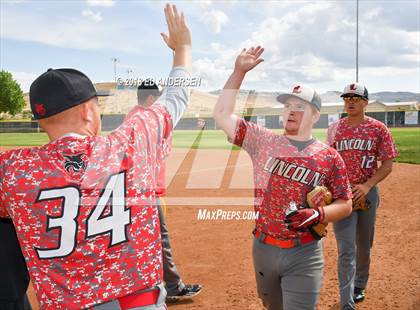 Thumbnail 1 in Lincoln County vs. Yerington NIAA 2A Final (Game 1) photogallery.