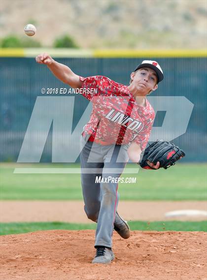 Thumbnail 3 in Lincoln County vs. Yerington NIAA 2A Final (Game 1) photogallery.