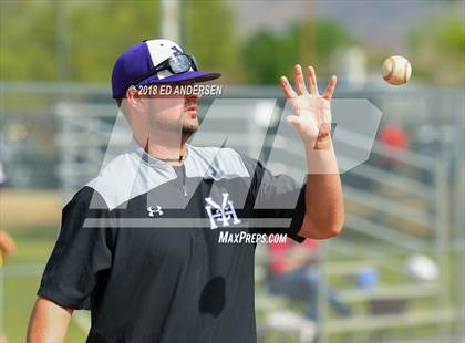 Thumbnail 2 in Lincoln County vs. Yerington NIAA 2A Final (Game 1) photogallery.