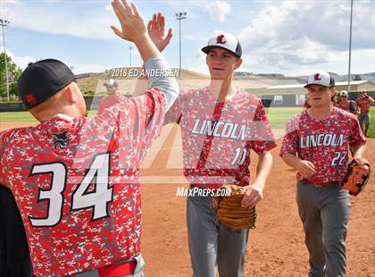 Thumbnail 2 in Lincoln County vs. Yerington NIAA 2A Final (Game 1) photogallery.