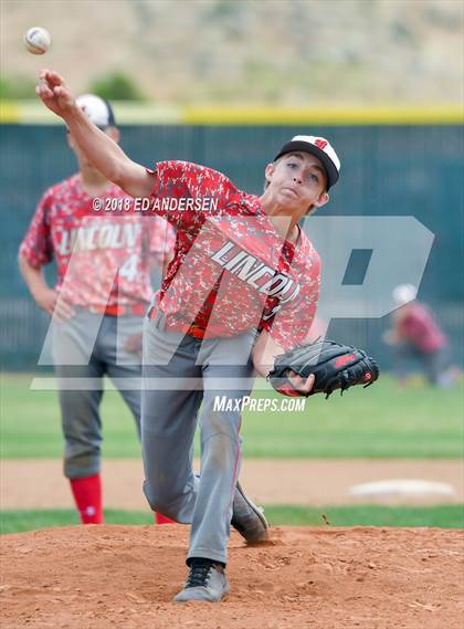 Thumbnail 2 in Lincoln County vs. Yerington NIAA 2A Final (Game 1) photogallery.