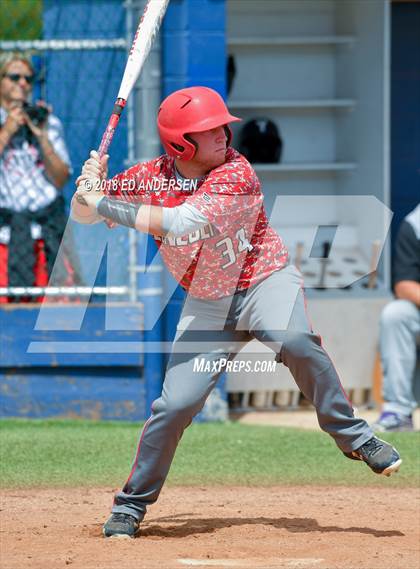 Thumbnail 1 in Lincoln County vs. Yerington NIAA 2A Final (Game 1) photogallery.