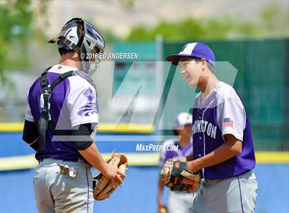 Thumbnail 1 in Lincoln County vs. Yerington NIAA 2A Final (Game 1) photogallery.