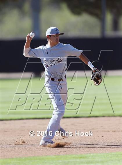 Thumbnail 1 in Rincon/University vs Salpointe Catholic (Lancer Baseball Classic) photogallery.