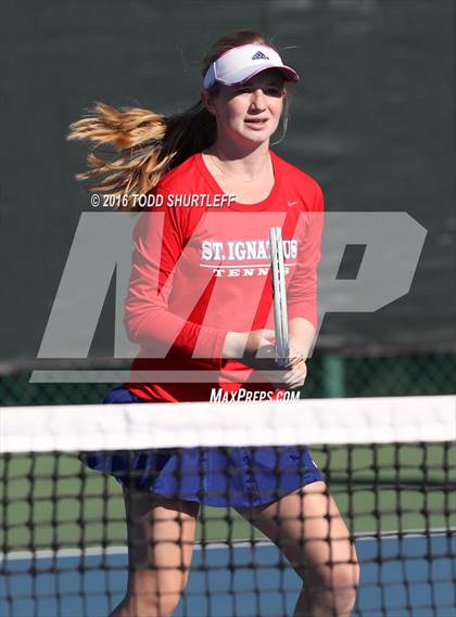 Thumbnail 3 in Red Bluff vs. St. Ignatius (CIF NorCal Regional Team Tennis Championships) photogallery.