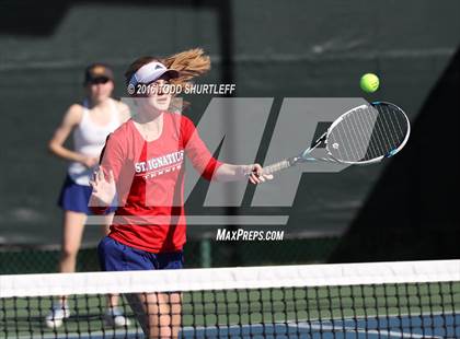 Thumbnail 2 in Red Bluff vs. St. Ignatius (CIF NorCal Regional Team Tennis Championships) photogallery.