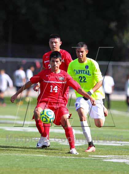 Thumbnail 2 in Capital Christian vs. Gustine (CIF SJS D6 Final) photogallery.