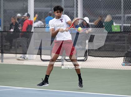 Thumbnail 2 in Tompkins vs Plano West (UIL 6A Boys Doubles State Quarterfinal) photogallery.