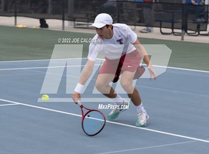 Thumbnail 2 in Tompkins vs Plano West (UIL 6A Boys Doubles State Quarterfinal) photogallery.