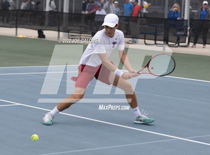 Thumbnail 2 in Tompkins vs Plano West (UIL 6A Boys Doubles State Quarterfinal) photogallery.
