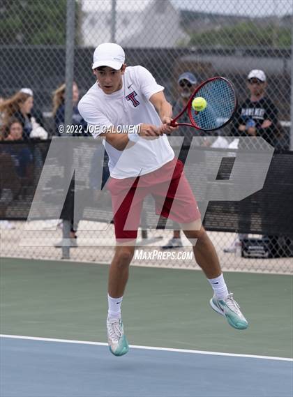 Thumbnail 2 in Tompkins vs Plano West (UIL 6A Boys Doubles State Quarterfinal) photogallery.