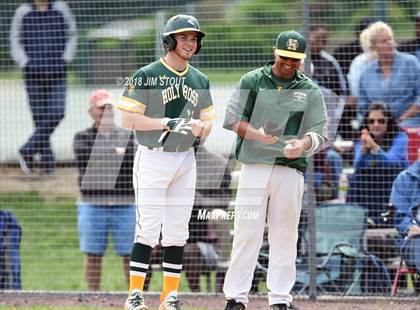 Thumbnail 3 in Holy Cross vs. Kennedy Catholic (CHSAA AA Losers Bracket 1st Round) photogallery.