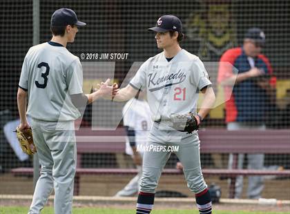 Thumbnail 3 in Holy Cross vs. Kennedy Catholic (CHSAA AA Losers Bracket 1st Round) photogallery.