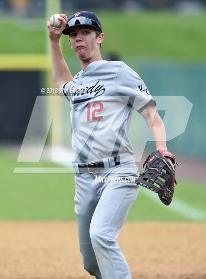 Thumbnail 1 in Holy Cross vs. Kennedy Catholic (CHSAA AA Losers Bracket 1st Round) photogallery.